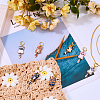 14Pcs 7 Styles Alloy Enamel Cat Shape Pendant Locking Stitch Markers HJEW-ME00172-4