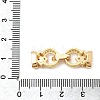 Brass Micro Pave Clear Cubic Zirconia Fold Over Clasps KK-B189-03G-3