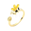 Brass Cuff Rings RJEW-D341-02G-4