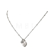 2Pcs 2 Styles 304 Stainless Steel Pendant Satellite Chain Necklaces NJEW-JN06495-02-3