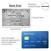 Rectangle 201 Stainless Steel Custom Thermal Transfer Wallet Card DIY-WH0252-034-2