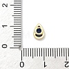 Teardrop Brass Micro Pave Cubic Zirconia Cabochons KK-P345-13G-B09-3