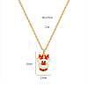 Christmas 304 Stainless Steel Enamel Pendant Necklaces FS-WGDAA96-15-1