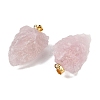 Raw Rough Natural Rose Quartz Pendants G-G162-01G-01-2