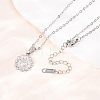 304 Stainless Steel Flower Pendant Cable Chain Necklaces for Men Women NJEW-K308-05E-P-3