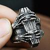 316 Stainless Steel Skeleton Hand Finger Ring RELI-PW0001-019H-02AS-1