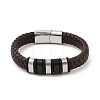 Braided Leather Cord Bracelets for Men BJEW-Z081-11P-02-4