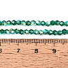 AB Color Plated Transparent Glass Beads Strands GLAA-G127-01P-2