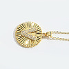 Brass Micro Pave Cubic Zirconia Necklaces FS-WG1D774-22-1