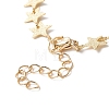 Brass Star Link Chain Bracelet Making AJEW-JB01150-01-3