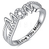 Brass Micro Pave Cubic Zirconia Finger Rings for Women FS-WG11F27-02-3