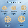 60Pcs 5 Styles 1-Hole Alloy Hollow Shank Buttons BUTT-GA0001-47-2