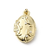 Brass Micro Pave Clear Cubic Zirconia Locket Pendants X-KK-L262-07G-1