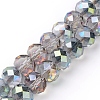 Electroplate Glass Faceted Rondelle Beads Strands EGLA-D020-10x8mm-15-3