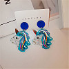 Cute Cartoon Acrylic Dangle Stud Earrings FS-WGDF618-04-1