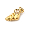 304 Stainless Steel ABS Imitation Pearl Pendants STAS-B097-07G-02-2
