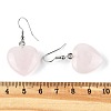 Natural Rose Quartz Dangle Earrings EJEW-E218-05P-2