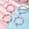 Brass Bowknot Charm Bracelets BJEW-JB12905-1