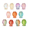 Electroplate and Golden Metal Enlaced Glass Beads X-EGLA-T029-01M-1