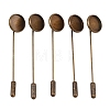 Brass Stick Lapel Pins Flat Round Base Settings LS-KK-A301-02AB-1