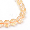 Round Natural Citrine Bead Strands X-G-R345-10mm-21-2