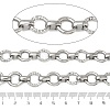 304 Stainless Steel Textured Ring Link Chains CHS-K023-11A-P-3