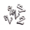 Gunmetal Plated Alloy Letter Pendants LS-PALLOY-J718-01B-Z-2
