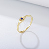 Evil Eye 925 Sterling Silver Micro Pave Cubic Zirconia Finger Rings for Women FS-WG42376-07-1