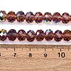 Electroplate Transparent Glass Beads Strands EGLA-A046-01C-11-4