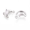 Brass Micro Pave Cubic Zirconia Pendants KK-T071-42P-2