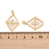 Brass Micro Pave Clear Cubic Zirconia Pendant Bails KK-H524-18G-3