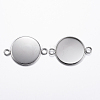 Tarnish Resistant 201 Stainless Steel Cabochon Connector Settings LS-STAS-P161-29-6.5mm-2