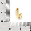 Brass Micro Pave Clear Cubic Zirconia Initial Spacer Bars KK-E802-34G-J-3