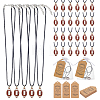 36Pcs Waxed Cord Necklace NJEW-OC00009-1