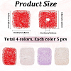 20Pcs 4 Colors Drusy Cube Resin Rhinestone Beads RESI-PA0001-43A-2