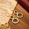 Brass Leverback Earrings for Women WG58E1E-01-1