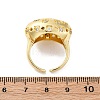 Brass Micro Pave Clear Cubic Zirconia Cuff Rings for Women RJEW-U043-01G-5