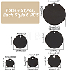   36Pcs 6 Style 304 Stainless Steel Pendants STAS-PH0004-48-2