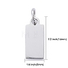 Anti-Tarnish 304 Stainless Steel Pendants STAS-I311-31B-P-3