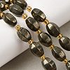 Natural Pyrite Beads Strands G-Z131-E01-01-1