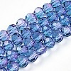 Baking Paint Transparent Glass Beads Strands DGLA-A035-T4mm-A07-2