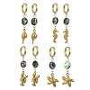 Ocean 304 Stainless Steel and Paua Shell Dangle Earrings EJEW-JE07109-2