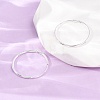 925 Sterling Silver Huggie Hoop Earrings EJEW-C179-05B-S-1