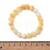 9MM Natural Yellow Shell Round Beaded Stretch Bracelets SH-CBACA76-18E-5