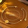 Brass Flower Link Bracelets WL3635-3-3