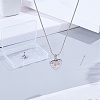 1Pc Stainless Steel Paw Print Heart Urn Ashes Pendant Necklaces NJEW-CN0001-15P-4