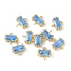 Brass Pave Cubic Zirconia Connector Charms KK-F892-53G-03-1