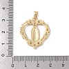 Brass Cubic Zirconia Pendants KK-Z050-11G-01-3