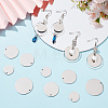 30Pcs 3 Styles 201 Stainless Steel Mirror Polished Finish Stamping Blank Tag Pendants STAS-SC0008-95-4