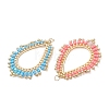 Glass Seed Beaded Pendnats PALLOY-MZ01361-2